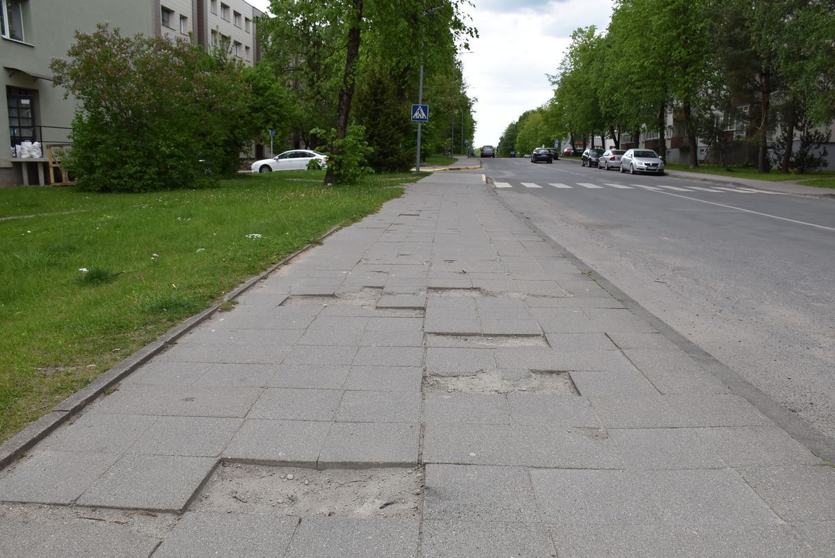 KPPP lėšomis – šaligatvių, pėsčiųjų takų, A. Jucio gatvės remontas