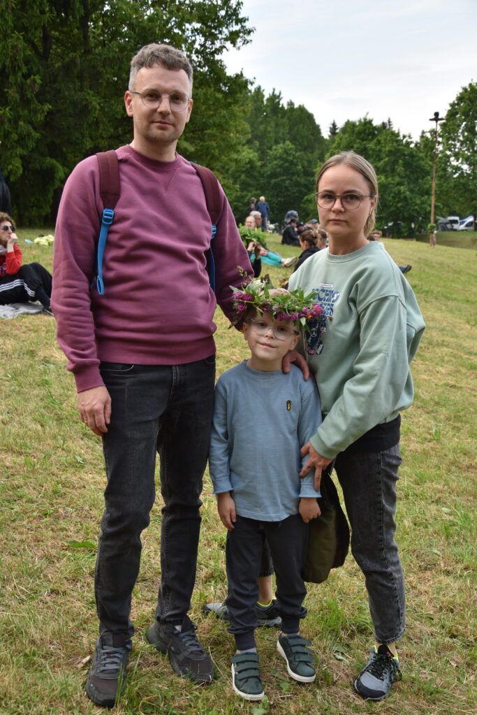 Šventės nepraleido ir Platelių seniūnas Robertas Gritkus su šeima