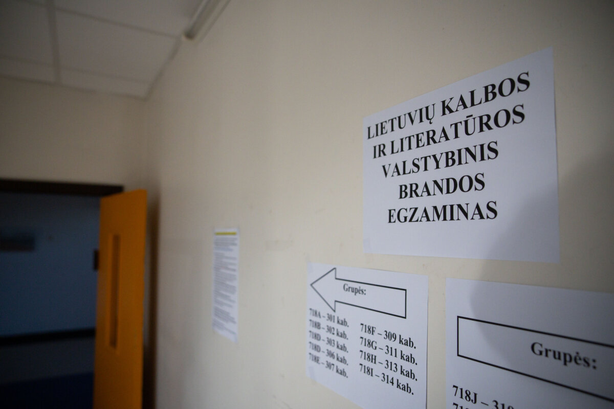 Pirmadienį vyko lietuvių kalbos ir literatūros egzaminas